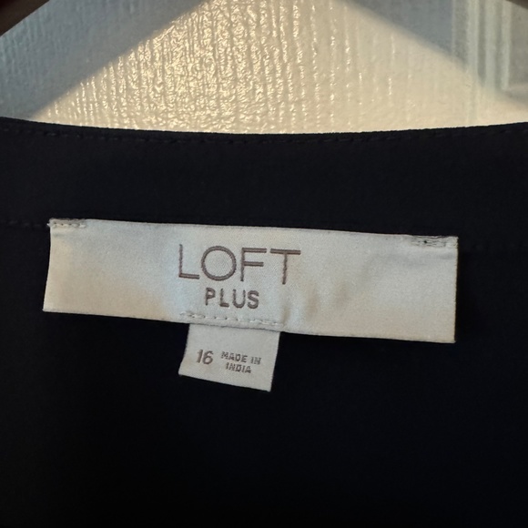 Loft Navy Blouson Dress Plus - Picture 2 of 3